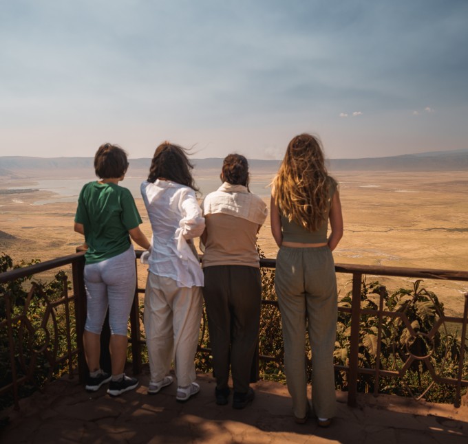 tourists admiring ngorongoro crater in tanzania du 2025 08 10 10 46 47 utc Custom